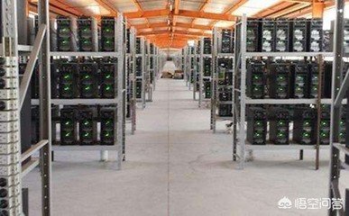 Large-scale cloud mining farm representing hosted mining services
